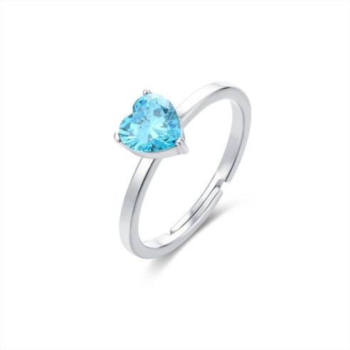 ANELLO CUORE AZZURRO BRAND 