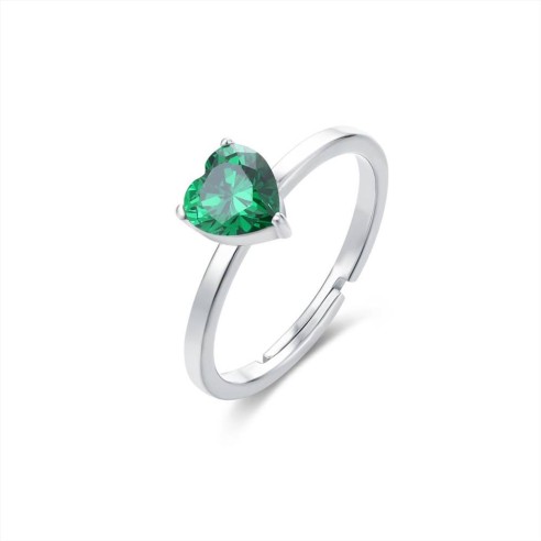 ANELLO CUORE VERDE BRAND 