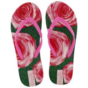 FLIP FLOP FUXIA BIG FLOWERS...