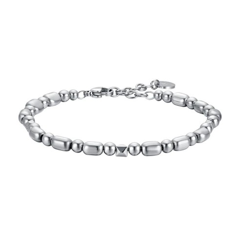 BA1600 BRACCIALE UOMO IN ACCIAIO CON EMATITE SILVER BLU LUCA BARRA