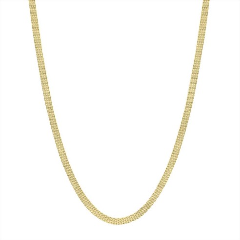 COLLANA CATENA MESH ORO 42+5CM BRAND