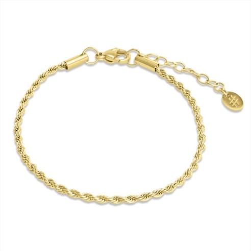 04BR045G BRACCIALE CATENA CORTA ORO 16+3 CM BRAND