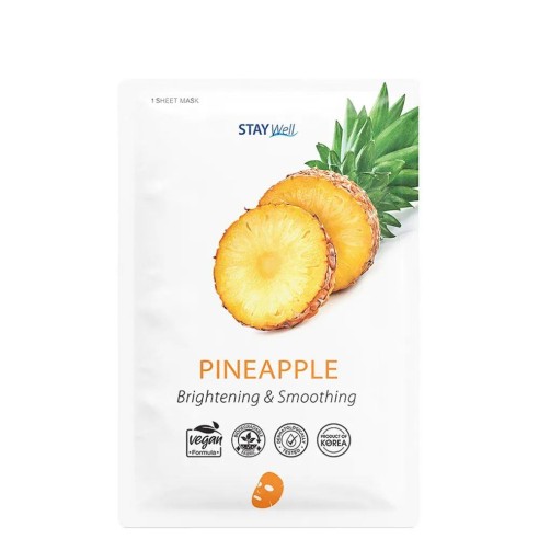 STAY WELL PINEAPPLE BRIGHTENING & SMOOTHING SHEET MASK