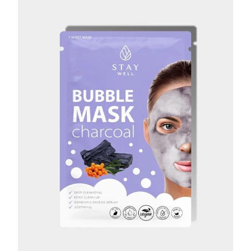 STAY WELL BUBBLE MASK CHARCOAL SHEET MASK