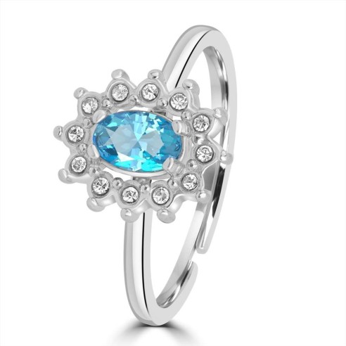 ANELLO CRISTALLO TURCHESE KATE - BRAND