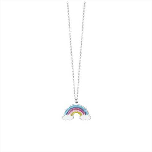 JC144 COLLANA IN ACCIAIO BAMBINA CON ARCOBALENO LUCA BARRA