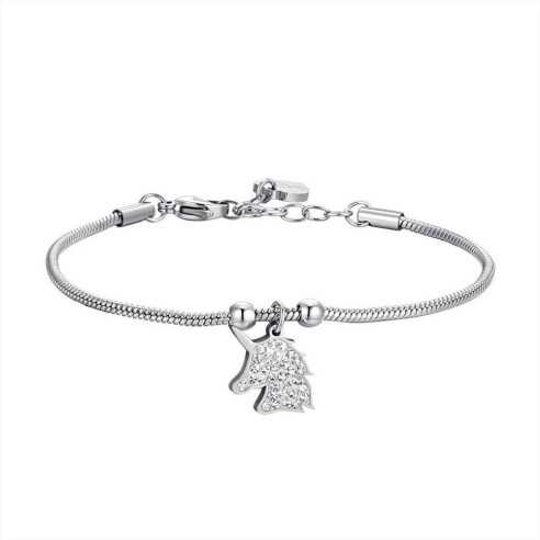 BK2657 BRACCIALE DONNA IN ACCIAIO CON UNICORNO LUCA BARRA