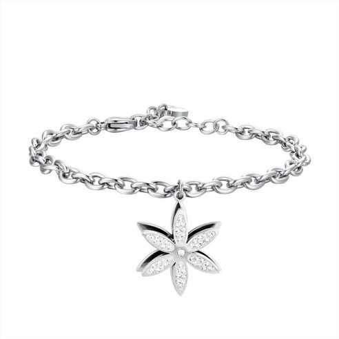 BK2671 BRACCIALE DONNA IN ACCIAIO FIORE DELLA VITA GIREVOLE LUCA BARRA