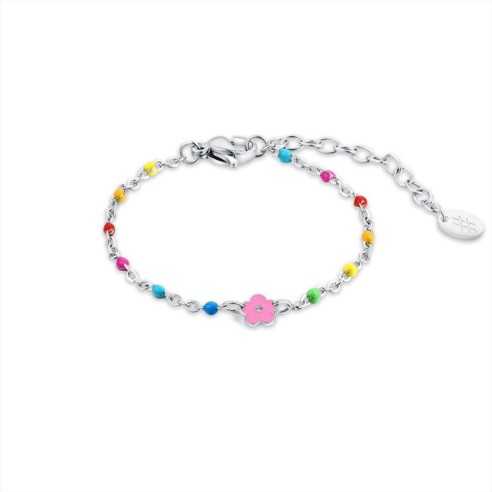 BRACCIALE BIMBA FIORE CATENA ARCOBALENO BRAND