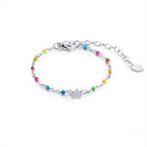 BRACCIALE BIMBA STELLA CATENA ARCOBALENO BRAND