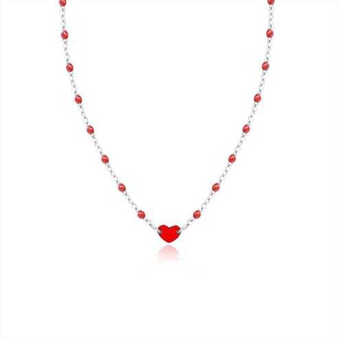 COLLANA BIMBA CUORE ROSSO BRAND