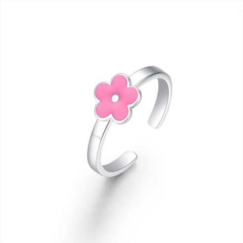 ANELLO BIMBA FIORE ROSA BRAND