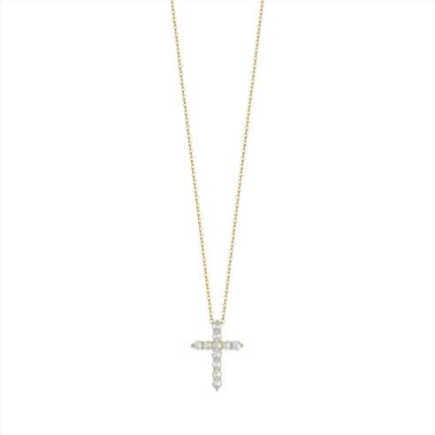 CK1830 COLLANA DONNA IN ACCIAIO IP GOLD CON PENDENTE A CROCE LUCA BARRA