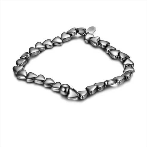 BRACCIALE EMATITE CUORI 6MM BRAND