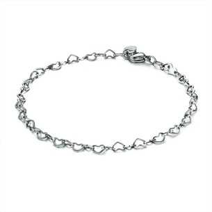 BRACCIALE CATENA CUORI 4MM...