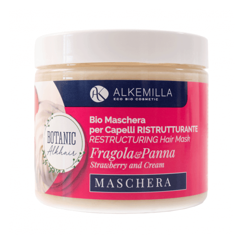 MASCHERA CAPELLI RISTRUTTURANTE PANNA E FRAGOLA ALKEMILLA