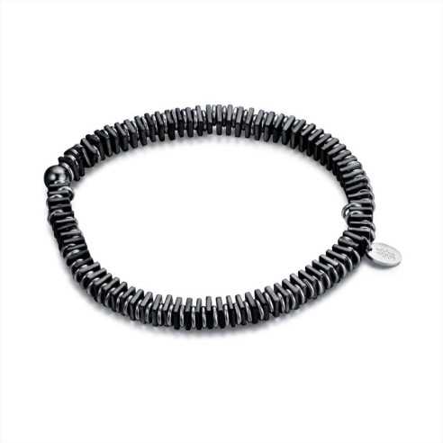 04BR023E BRACCIALE EMATITE QUADRATO BRAND