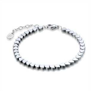 BRACCIALE EMATITE CUORI BRAND