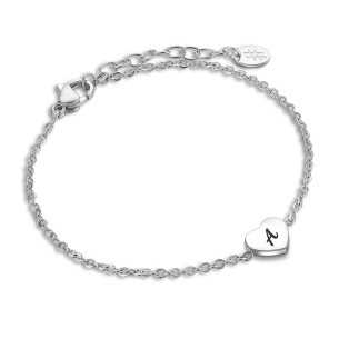 BRACCIALE CUORE LETTERA BRAND 