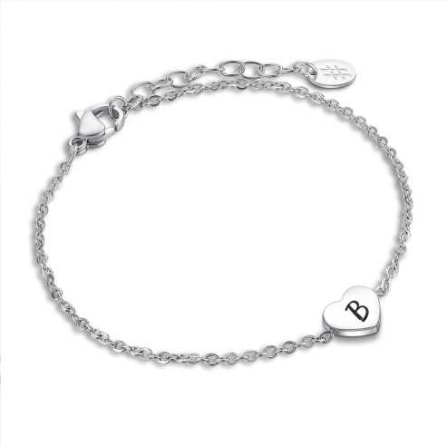 BRACCIALE CUORE LETTERA BRAND 