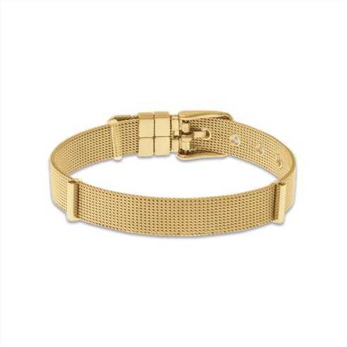 BK2207 BRACCIALE IN ACCIAIO IP GOLD MAGLIA MILANO LUCA BARRA