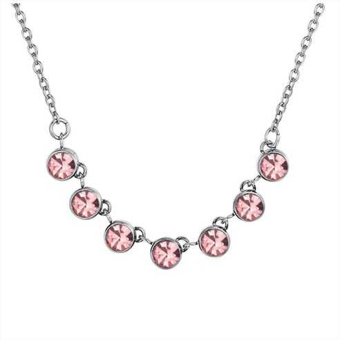 CK2042 COLLANA DONNA IN ACCIAIO CRISTALLI ROSA LUCA BARRA