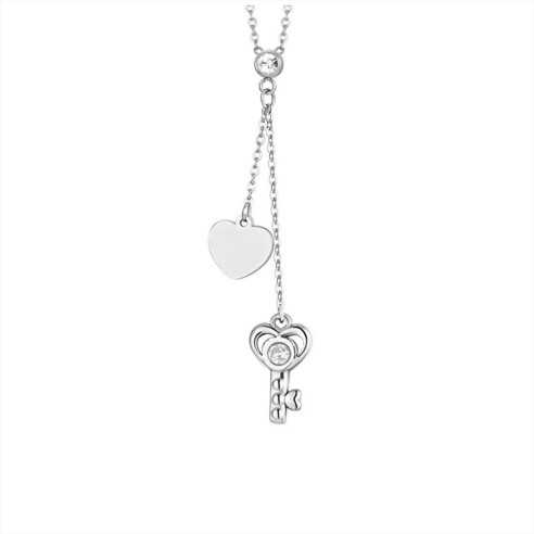 CK2044 COLLANA DONNA IN ACCIAIO CHIAVE E CUORE LUCA BARRA