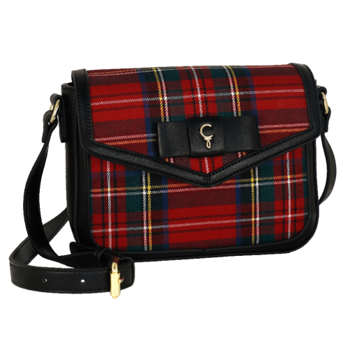 BORSA A TRACOLLA/PATTA SCOTTISH BAG NERO CAMOMILLA MILANO