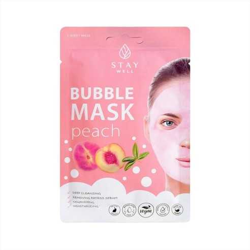 STAY WELL BUBBLE MASK PEACH SHEET MASK