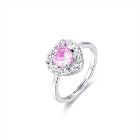 ANELLO CRISTALLO CUORE ROSA BRAND