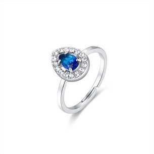 ANELLO CRISTALLO GOCCIA BLU...