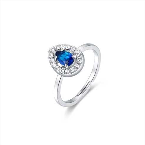 ANELLO CRISTALLO GOCCIA BLU BRAND