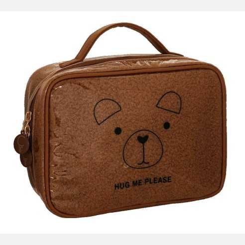  TRAVEL CASE FLUFFY FRIENDS MARRONE CAMOMILLA MILANO