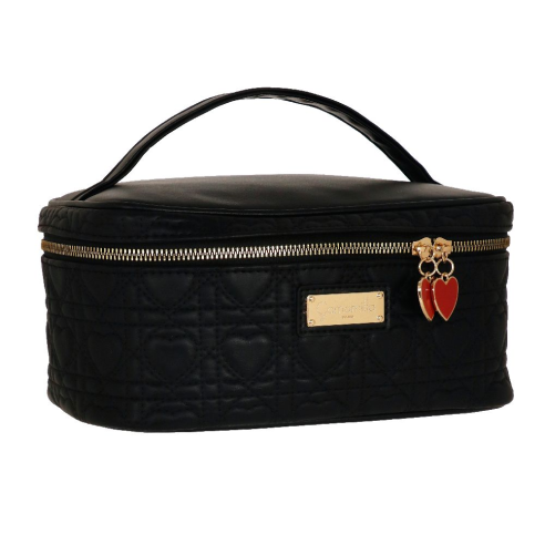 BEAUTY CASE M QUEEN OF HEARTS NERO CAMOMILLA MILANO