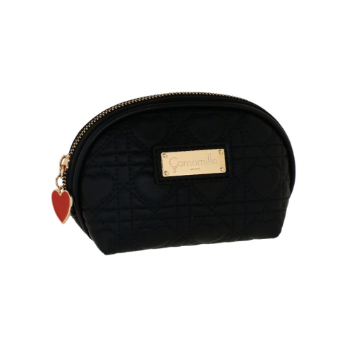 POUCH S QUEEN OF HEARTS NERO CAMOMILLA MILANO