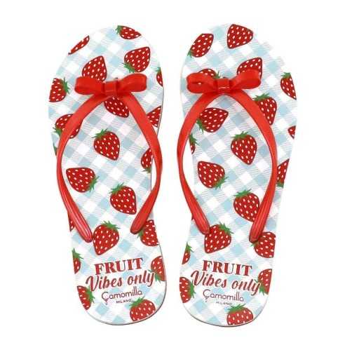 FLIP FLOP STRAWBERRY ROSSO CAMOMILLA MILANO