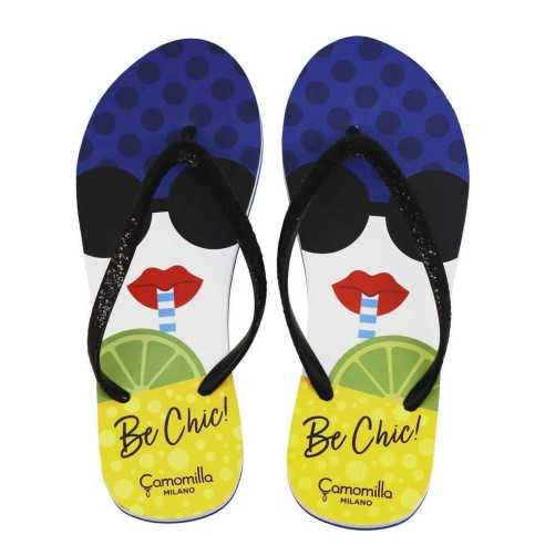 FLIP FLOP NERO BE CHIC CAMOMILLA MILANO