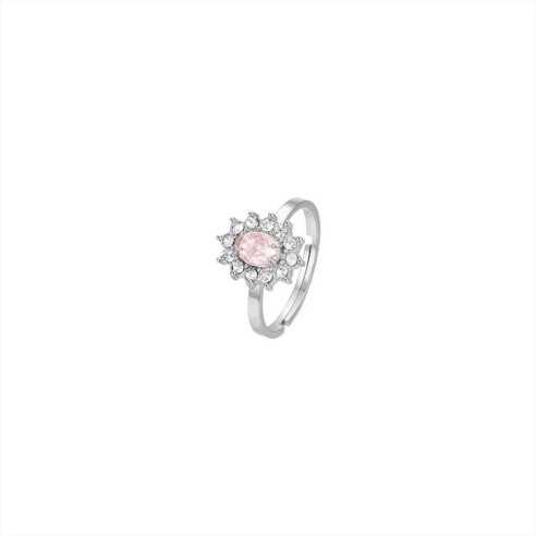 ANELLO DONNA IN ACCIAIO CRISTALLI E ZIRCONE ROSA LUCA BARRA