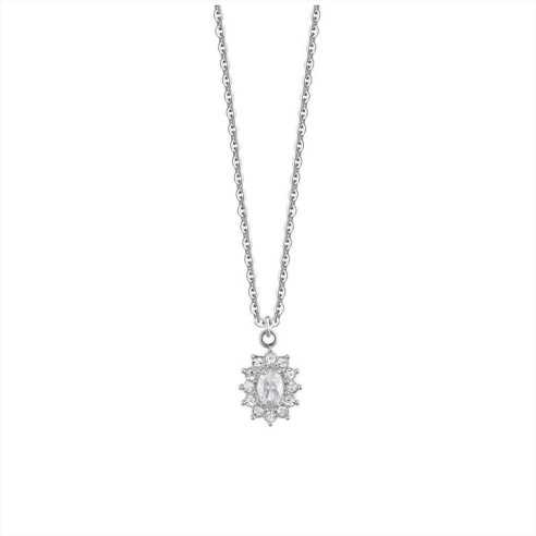 CK2064 COLLANA DONNA IN ACCIAIO CRISTALLI E ZIRCONE BIANCO LUCA BARRA