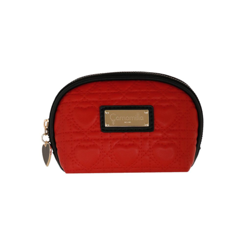 POUCH S QUEEN OF HEARTS NERO CAMOMILLA MILANO