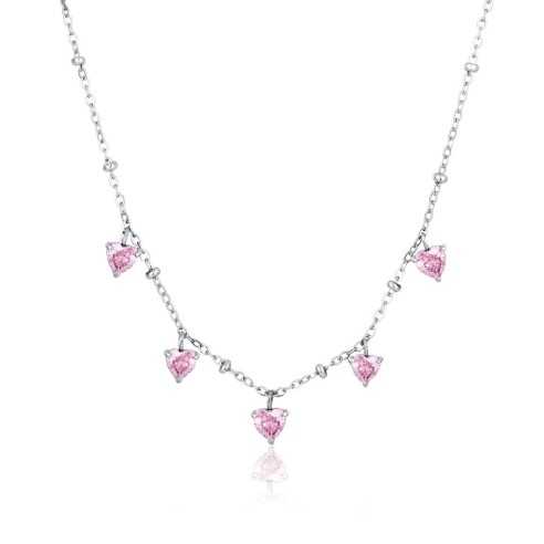 14NK026 COLLANA CRISTALLI CUORI PENDENTI BRAND