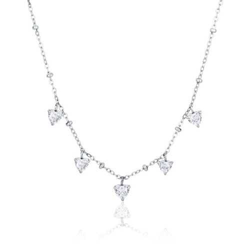 14NK026 COLLANA CRISTALLI CUORI PENDENTI BRAND