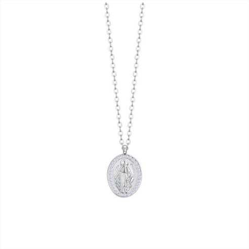 COLLANA DONNA IN ACCIAIO CON MADONNINA LUCA BARRA