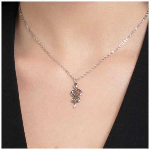 COLLANA DONNA IN ACCIAIO CON SERPENTE LUCA BARRA