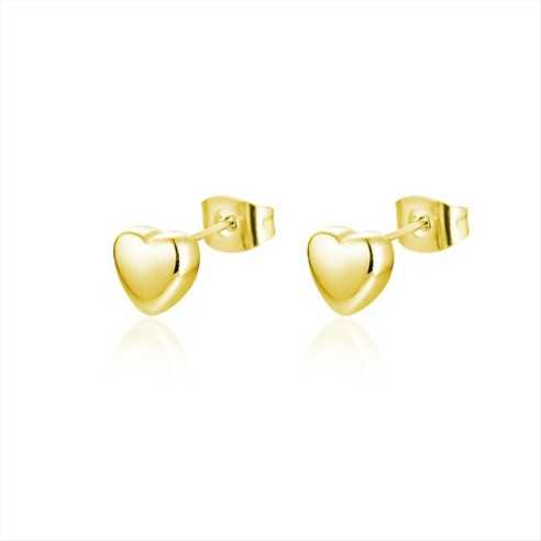 ORECCHINI LOBO CUORE PICCOLO PVD ORO BRAND