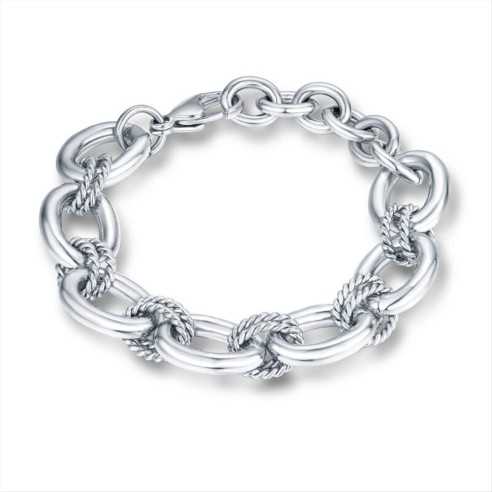 BRACCIALE ACCIAIO MAGLIE OVALI BRAND