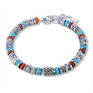 BRACCIALE UOMO CON PIETRE...