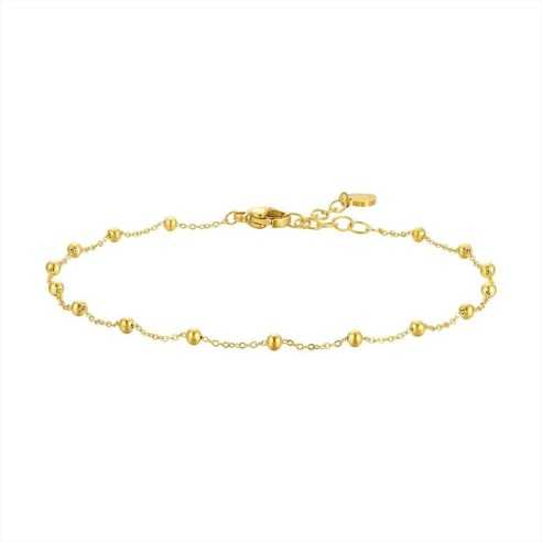 CAVIGLIERA DONNA IN ACCIAIO IP GOLD CON SFERE LUCA BARRA