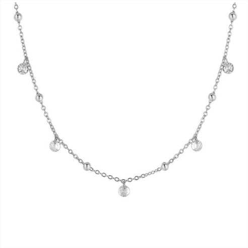 COLLANA DONNA IN ACCIAIO CON ZIRCONI BIANCHI LUCA BARRA