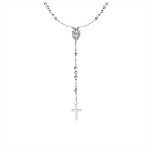 COLLANA DONNA IN ACCIAIO ROSARIO LUCA BARRA